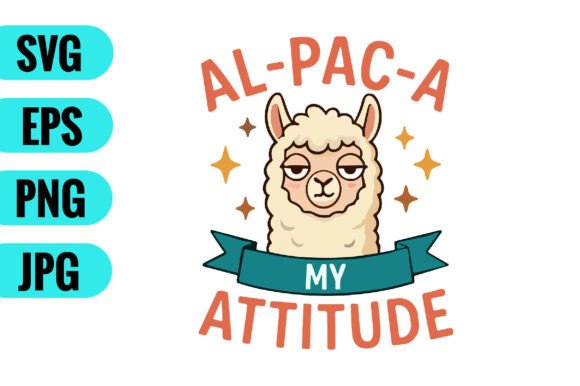 Alpaca My Attitude SVG for Crafts and Graphics