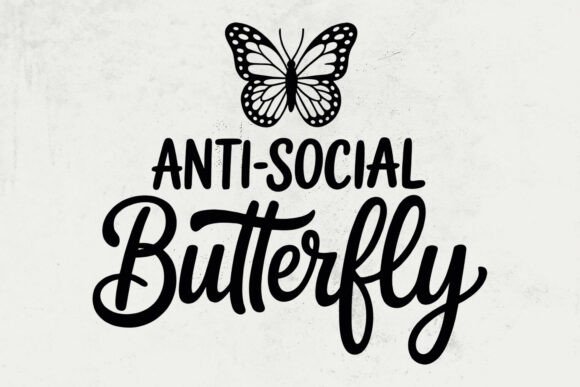 Antisocial Butterfly SVG for Graphics and Crafts