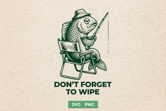Don’t Forget to Wipe SVG - Funny Fishing