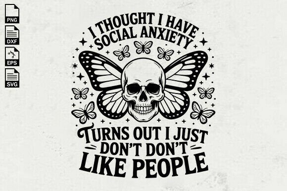 Funny Anxiety SVG for Creative Design Projects