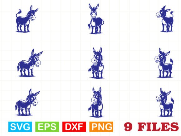 Funny Donkey SVG Bundle for Crafts and Graphics