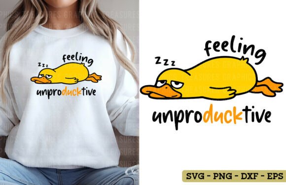 Funny Duck SVG PNG Feeling Unproducktive – A Crafts Graphics Review