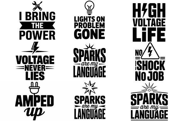 Funny Electrician SVG Bundle for Crafts and Graphics