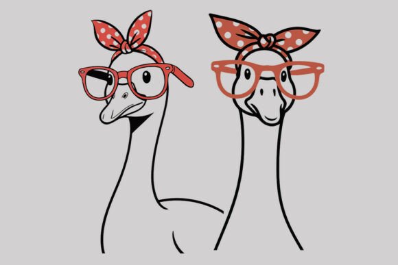 Funny Goose SVG Sassy Goose with Glass – Graphics for Crafts