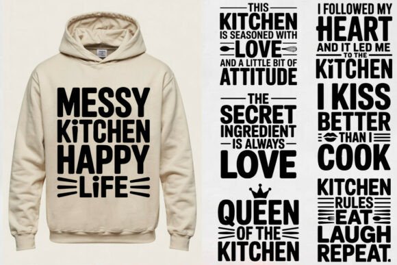 Funny Kitchen SVG Bundle Farmhouse Kit for Crafts and Graphics