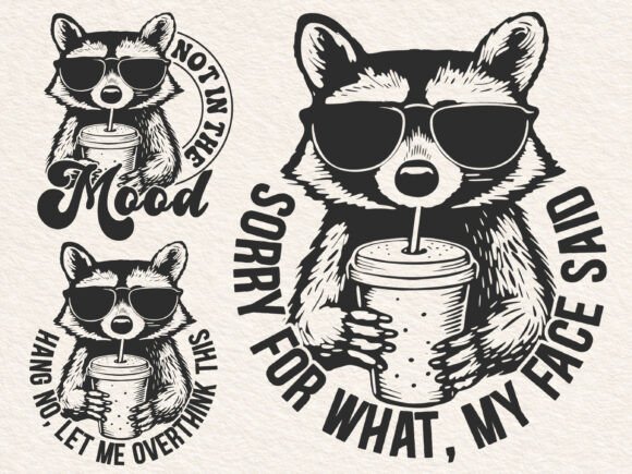 Funny Racoon Svg for Crafts and Graphics