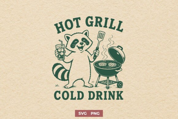 Hot Grill Cold Drink SVG