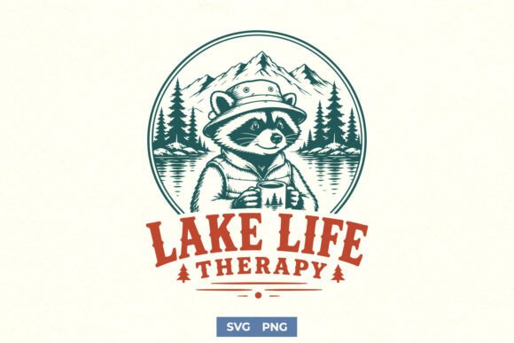 Lake Life Therapy SVG, Funny Camping PNG for Graphic Designers