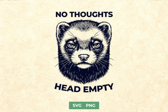 No Thoughts Head Empty SVG for Crafts and Graphics