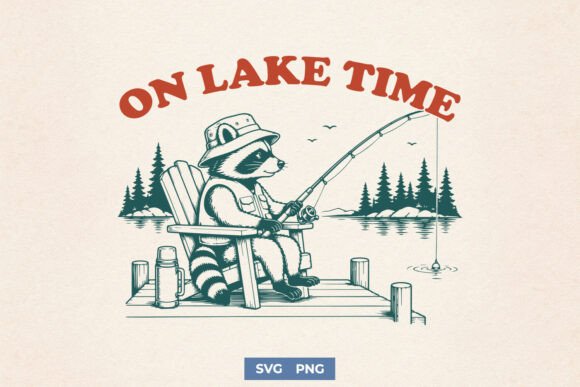 On Lake Time SVG: A Graphic for Crafts and Digital Selling