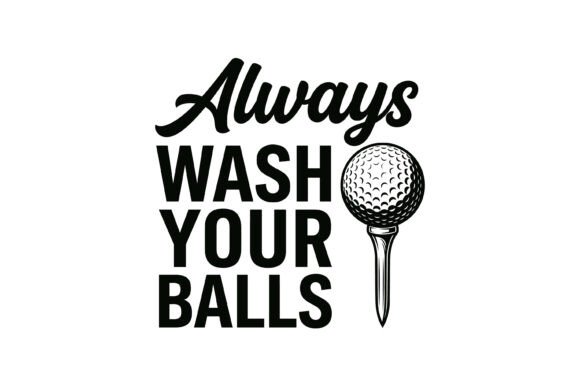 Playful Golf Graphic for Crafts and Graphics