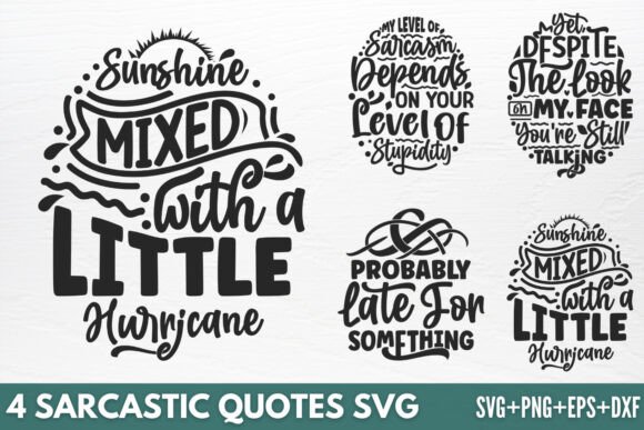 Sarcastic Quotes SVG for Crafts and Graphics