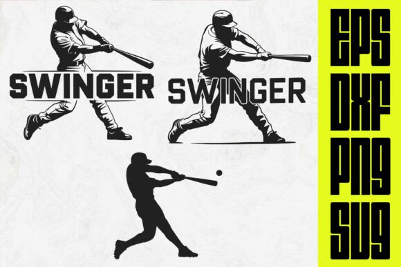 Swinger Baseball SVG for Crafts and Graphics